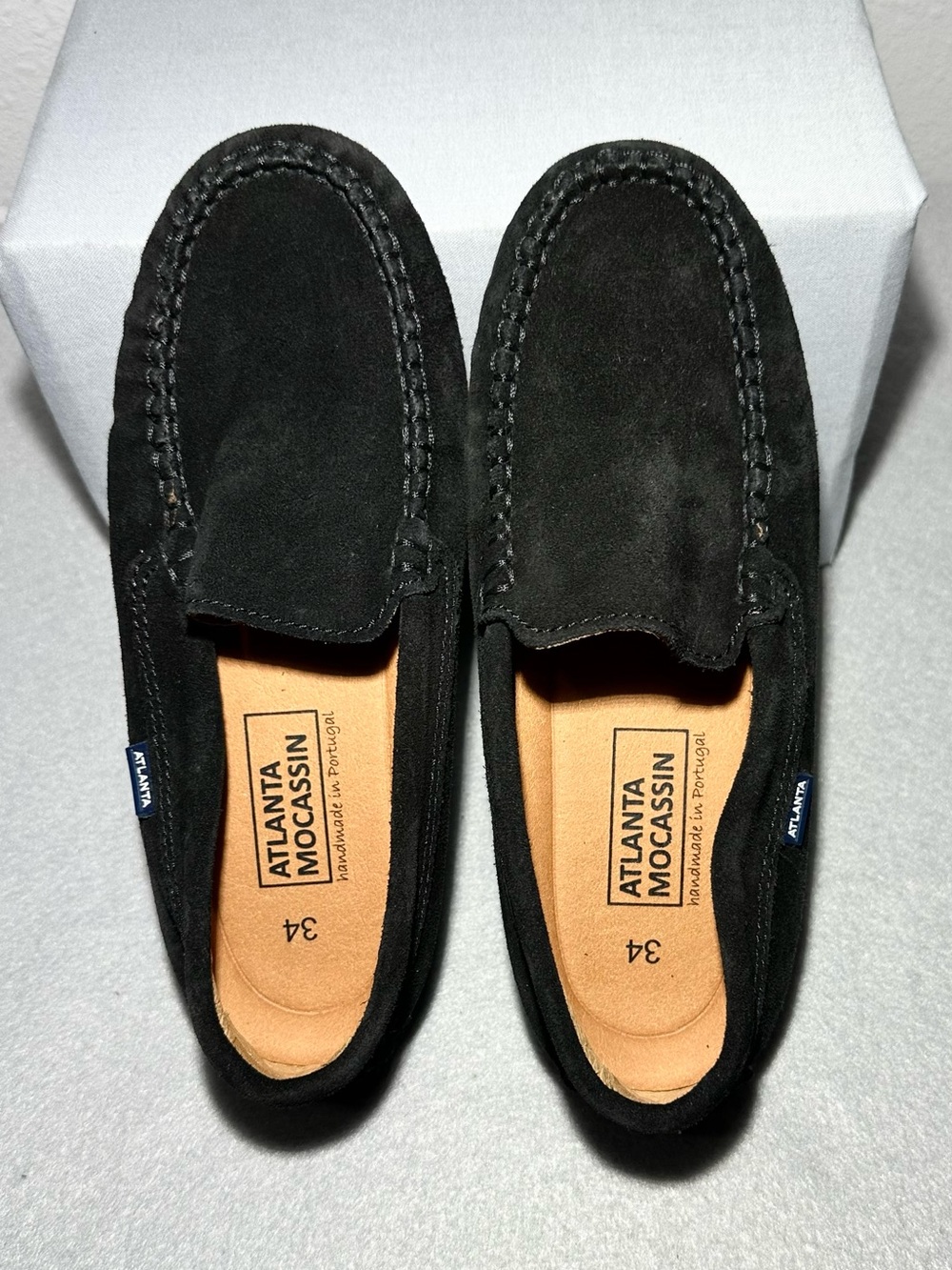 ATLANTA MOCASSIN BLACK SUEDE LOAFER